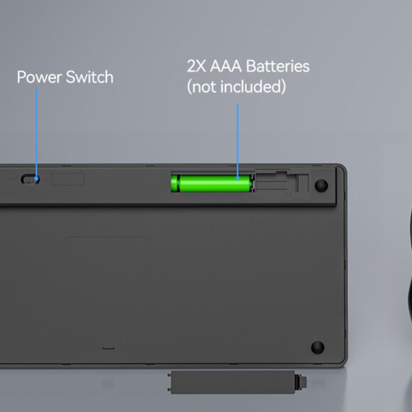 Mini Wireless Keyboard & Mouse Set – Bluetooth, Quiet Clicks - Picture 9 of 15